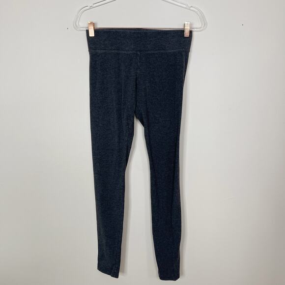 Hue Heather Womens Small S Gray Leggings Casual Cotton Stretch Pull On Grey - Picture 1 of 8